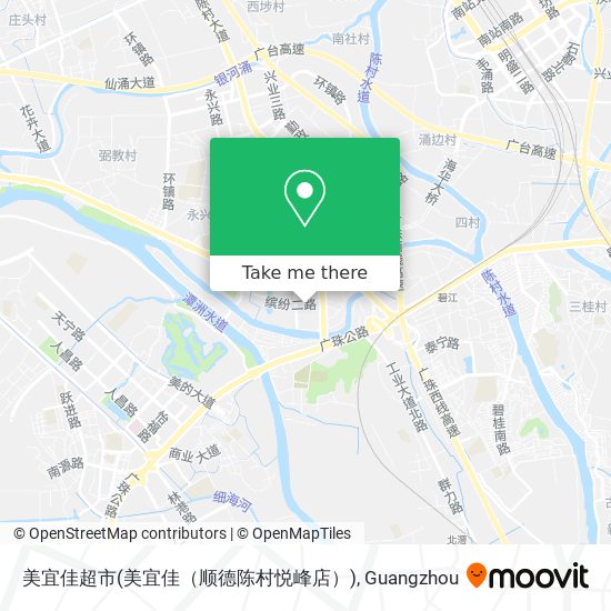 美宜佳超市(美宜佳（顺德陈村悦峰店）) map
