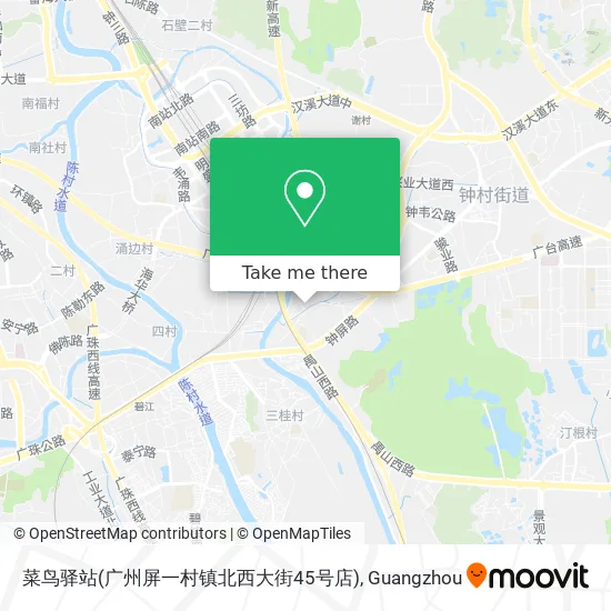 菜鸟驿站(广州屏一村镇北西大街45号店) map