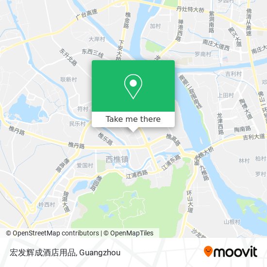 宏发辉成酒店用品 map