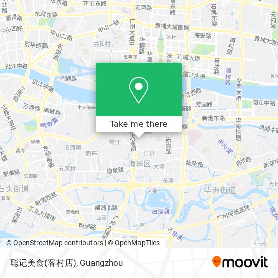 聪记美食(客村店) map