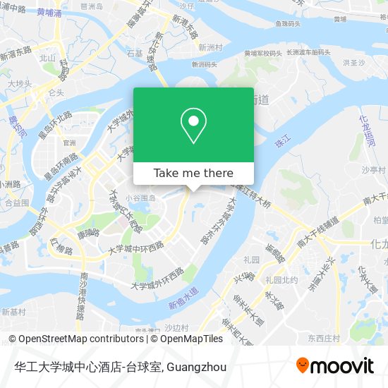 华工大学城中心酒店-台球室 map