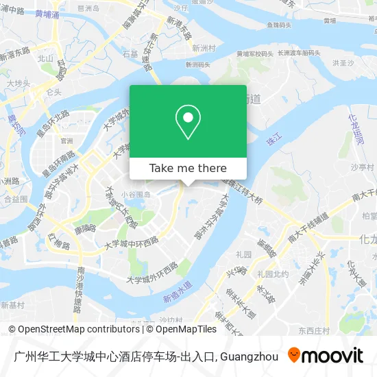 广州华工大学城中心酒店停车场-出入口 map
