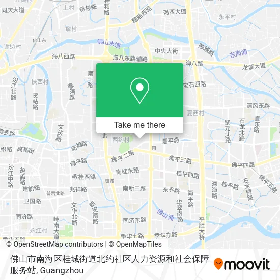 佛山市南海区桂城街道北约社区人力资源和社会保障服务站 map