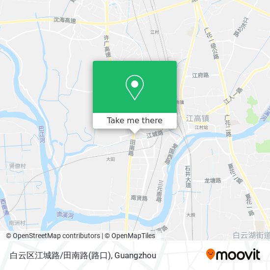 白云区江城路/田南路(路口) map