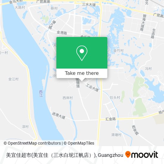 美宜佳超市(美宜佳（三水白坭江帆店）) map