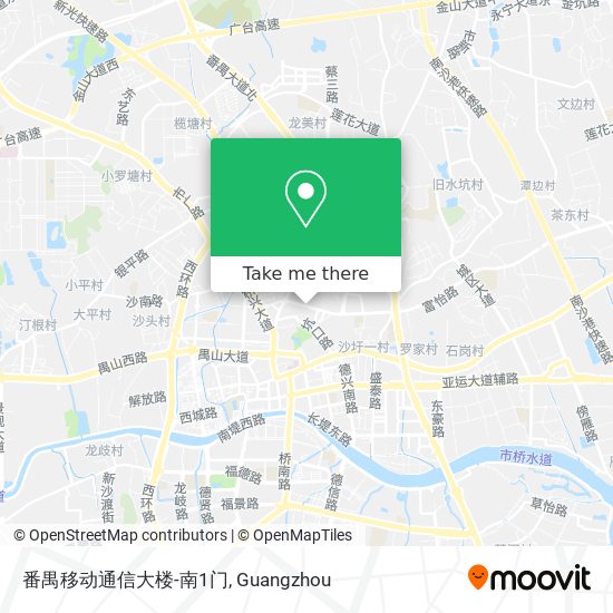 番禺移动通信大楼-南1门 map