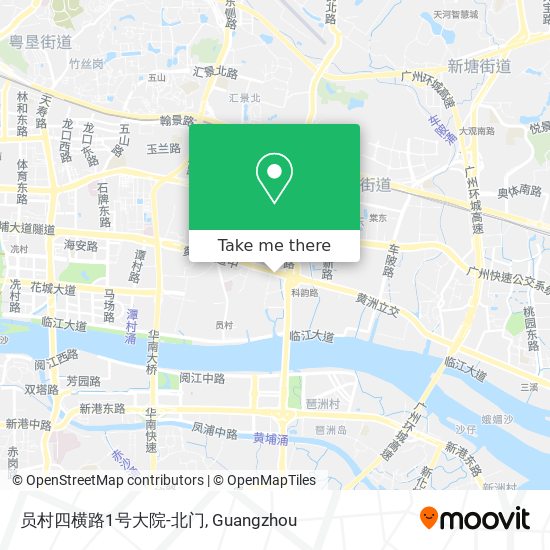 员村四横路1号大院-北门 map