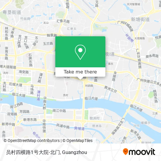 员村四横路1号大院-北门 map