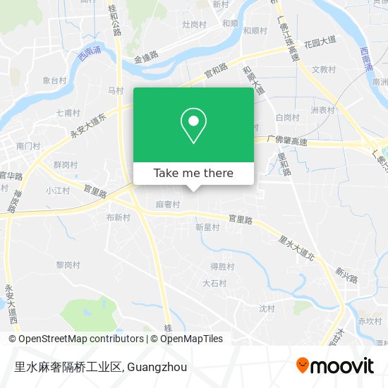 里水麻奢隔桥工业区 map