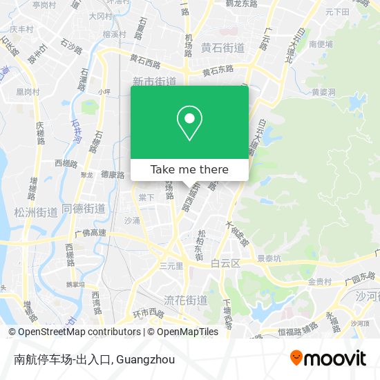 南航停车场-出入口 map