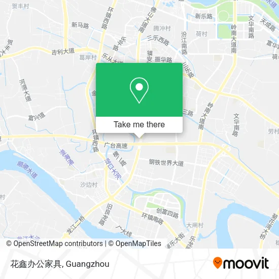 花鑫办公家具 map