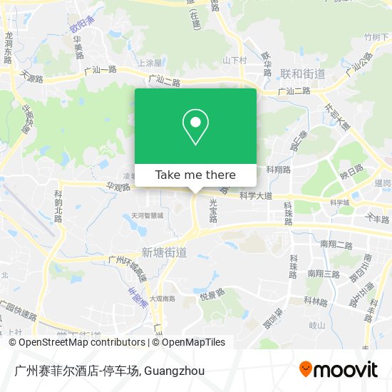 广州赛菲尔酒店-停车场 map