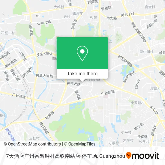 7天酒店广州番禺钟村高铁南站店-停车场 map