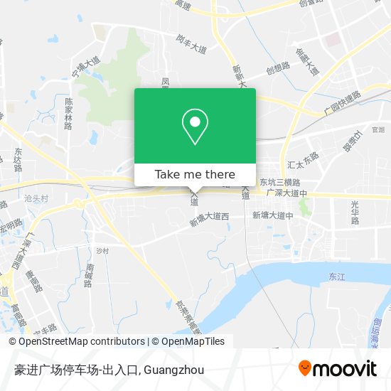 豪进广场停车场-出入口 map