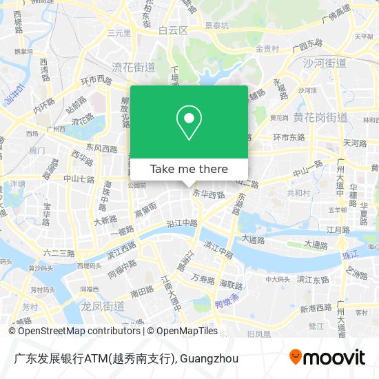 广东发展银行ATM(越秀南支行) map