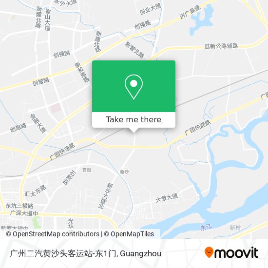 广州二汽黄沙头客运站-东1门 map