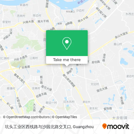 坑头工业区西线路与沙园北路交叉口 map