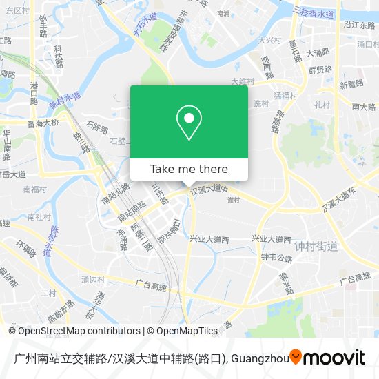 广州南站立交辅路/汉溪大道中辅路(路口) map
