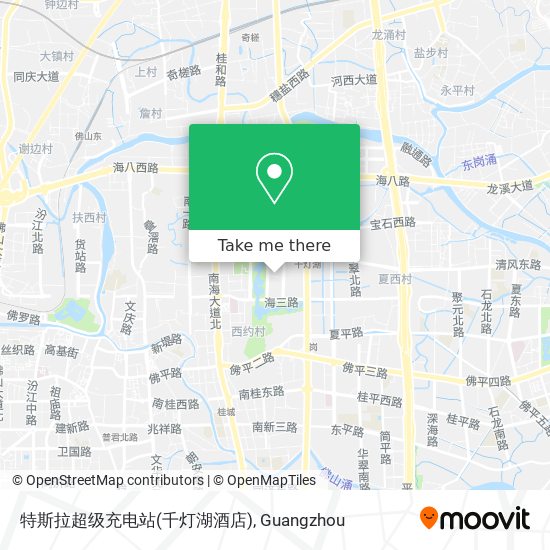特斯拉超级充电站(千灯湖酒店) map