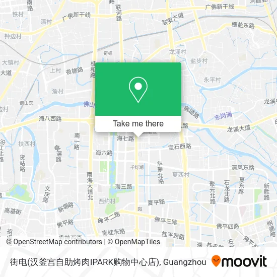 街电(汉釜宫自助烤肉IPARK购物中心店) map