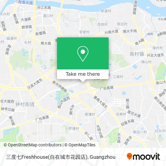 三度七Freshhouse(自在城市花园店) map