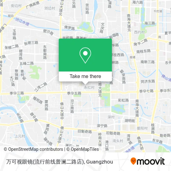 万可视眼镜(流行前线普澜二路店) map