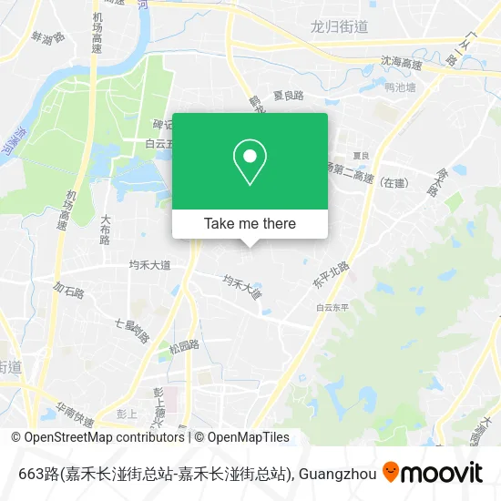 663路(嘉禾长湴街总站-嘉禾长湴街总站) map