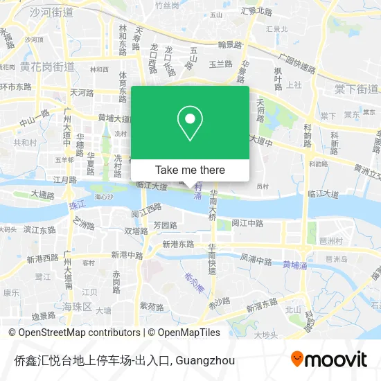 侨鑫汇悦台地上停车场-出入口 map