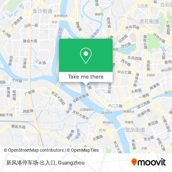 新风港停车场-出入口 map