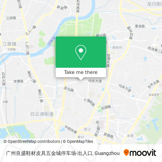 广州良盛鞋材皮具五金城停车场-出入口 map