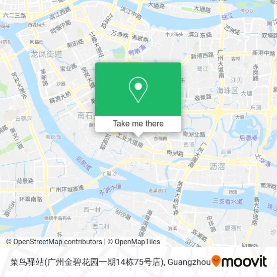 菜鸟驿站(广州金碧花园一期14栋75号店) map