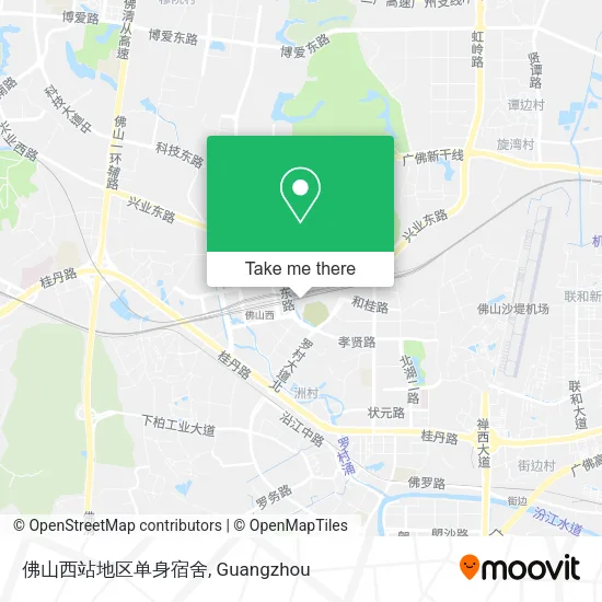 佛山西站地区单身宿舍 map