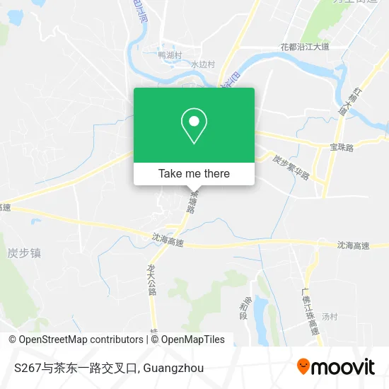 S267与茶东一路交叉口 map