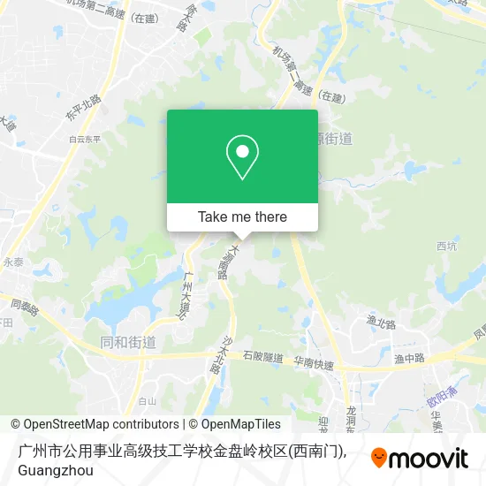 广州市公用事业高级技工学校金盘岭校区(西南门) map