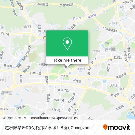 超极限攀岩馆(优托邦科学城店B座) map