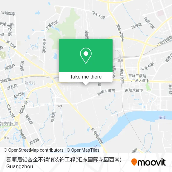 喜顺居铝合金不锈钢装饰工程(汇东国际花园西南) map
