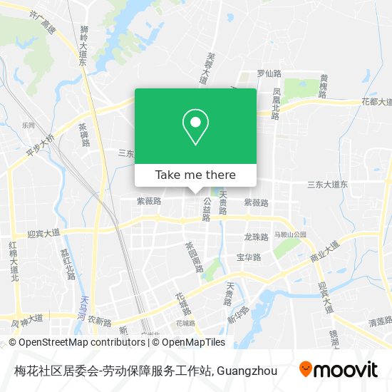 梅花社区居委会-劳动保障服务工作站 map