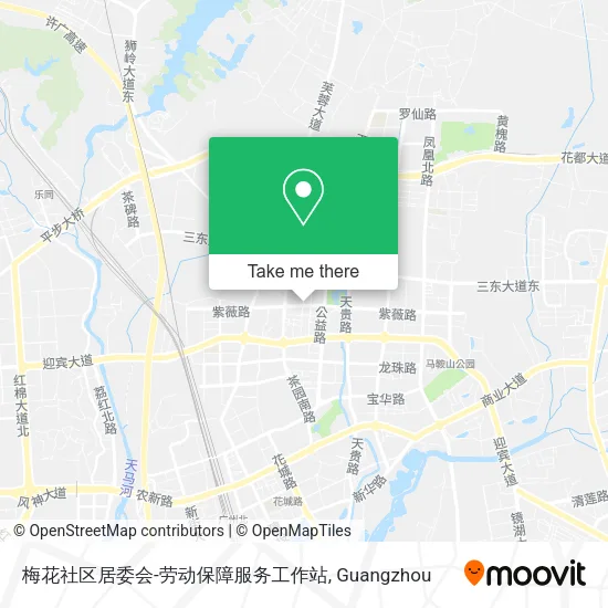 梅花社区居委会-劳动保障服务工作站 map