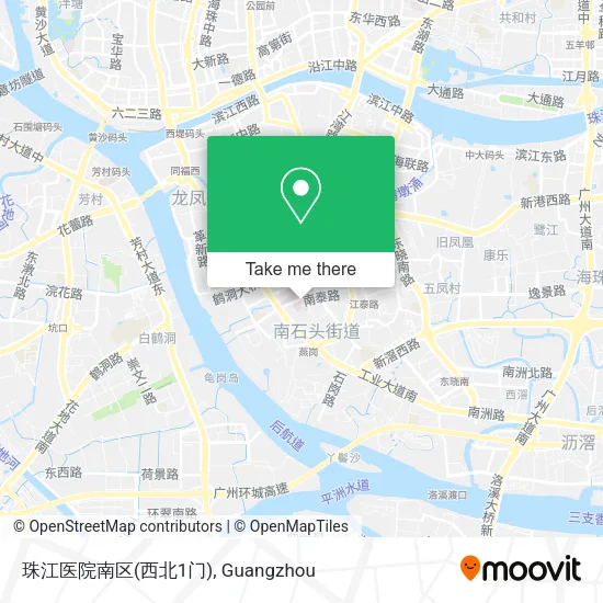 珠江医院南区(西北1门) map