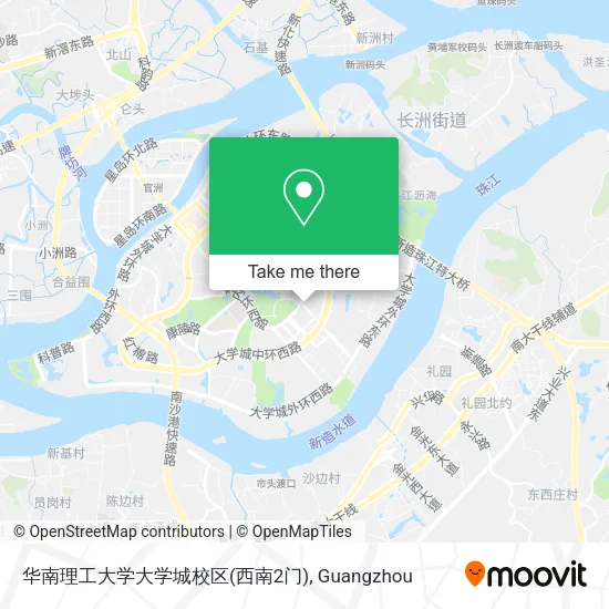 华南理工大学大学城校区(西南2门) map