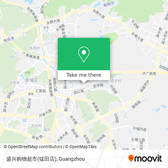盛兴购物超市(猛田店) map