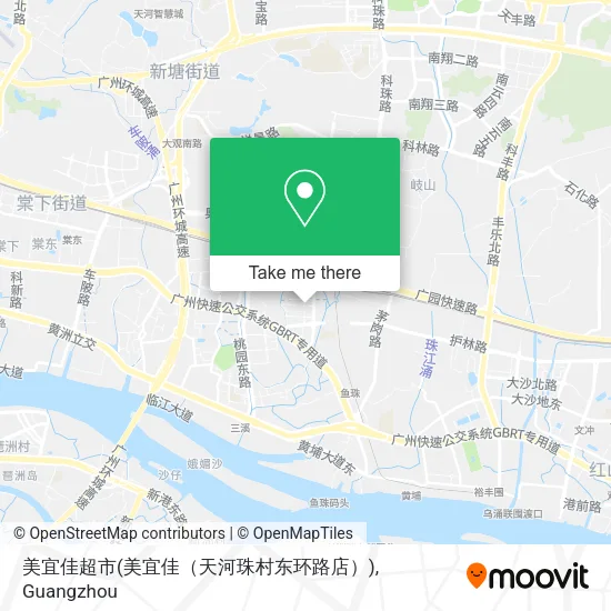 美宜佳超市(美宜佳（天河珠村东环路店）) map