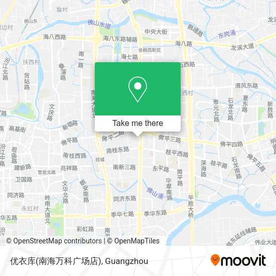 优衣库(南海万科广场店) map