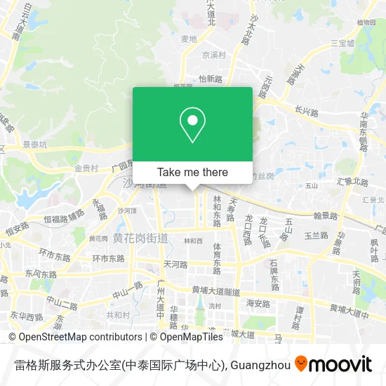 雷格斯服务式办公室(中泰国际广场中心) map