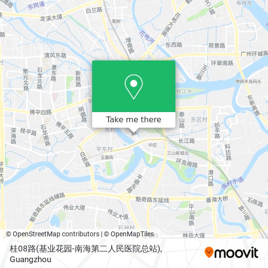 桂08路(基业花园-南海第二人民医院总站) map