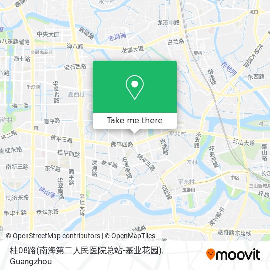 桂08路(南海第二人民医院总站-基业花园) map