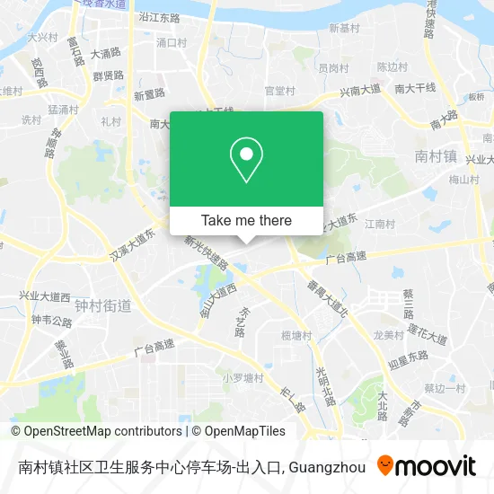南村镇社区卫生服务中心停车场-出入口 map