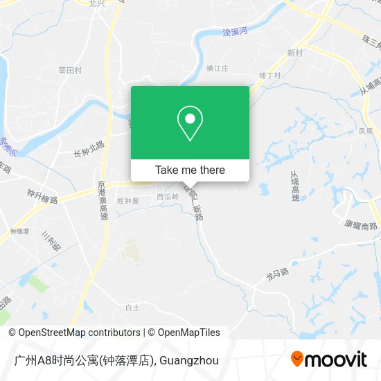 广州A8时尚公寓(钟落潭店) map