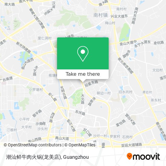 潮汕鲜牛肉火锅(龙美店) map