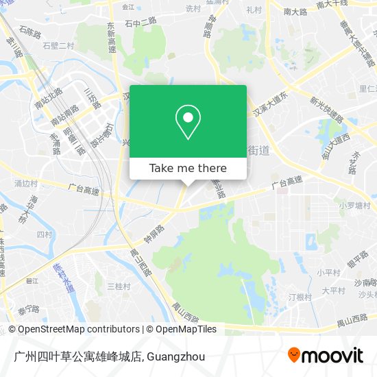 广州四叶草公寓雄峰城店 map